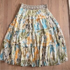 BCBGMAXAZRIA Boho Beaded Skirt | Size Small | Made in India